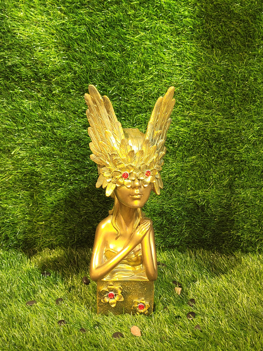 Golden Winged Lady Sculpture