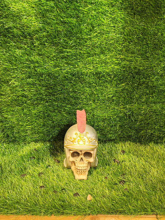 Roman Warrior Skull Figurine