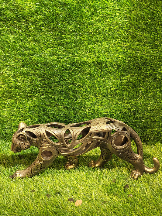 Antique-Bronze Panther Sculpture