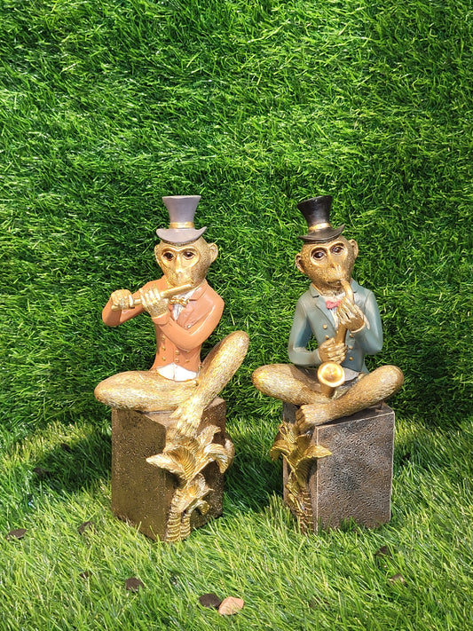 Musical Monkey Figurines Set