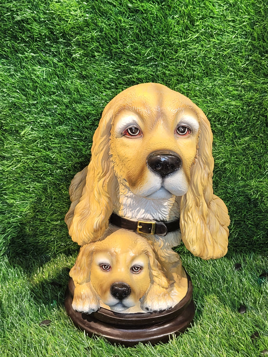 Souvenir Ceramic Dog with Platter Figurine