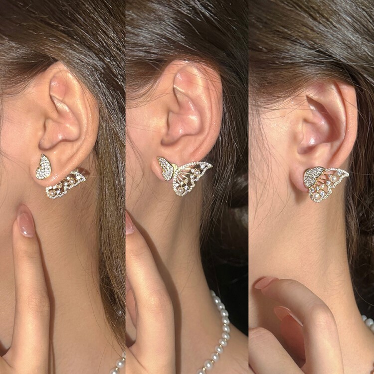 Korean Butterfly Earrings - Image 3