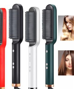 2-in-1 Hair Straightener Brush