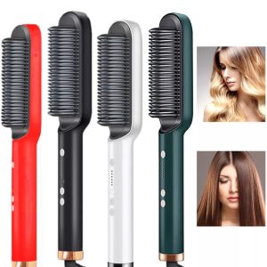 2-in-1 Hair Straightener Brush