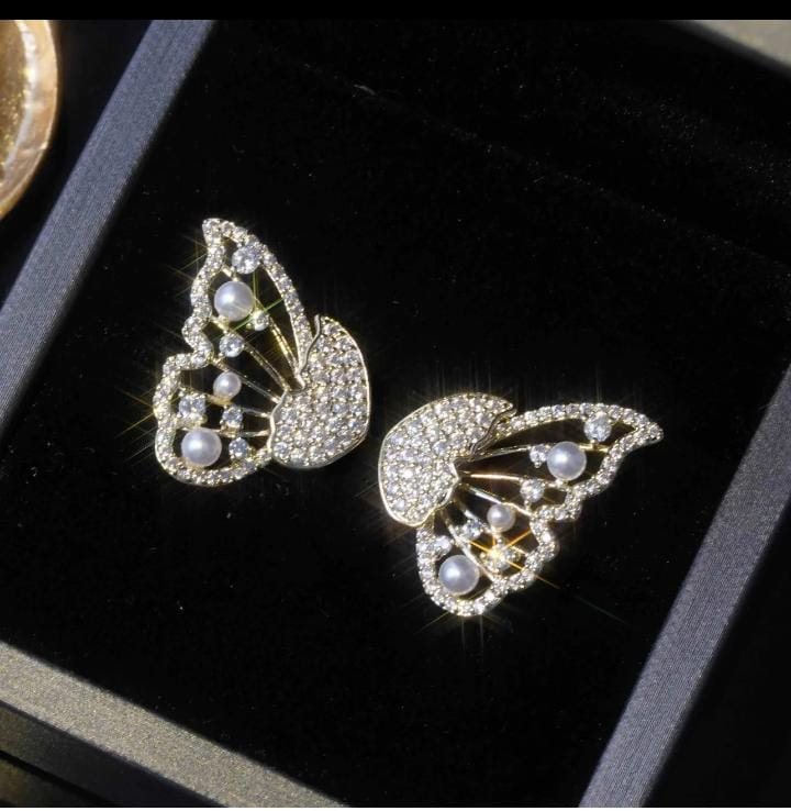 Korean Butterfly Earrings - Image 2
