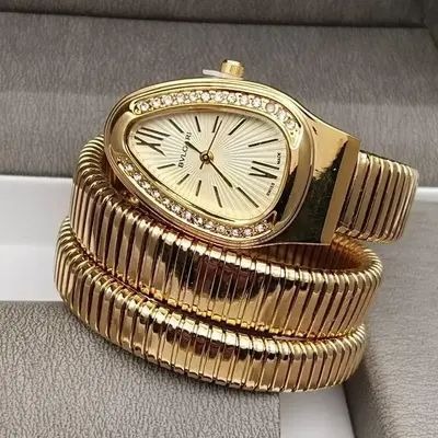 Golden Snake Wrap Watch