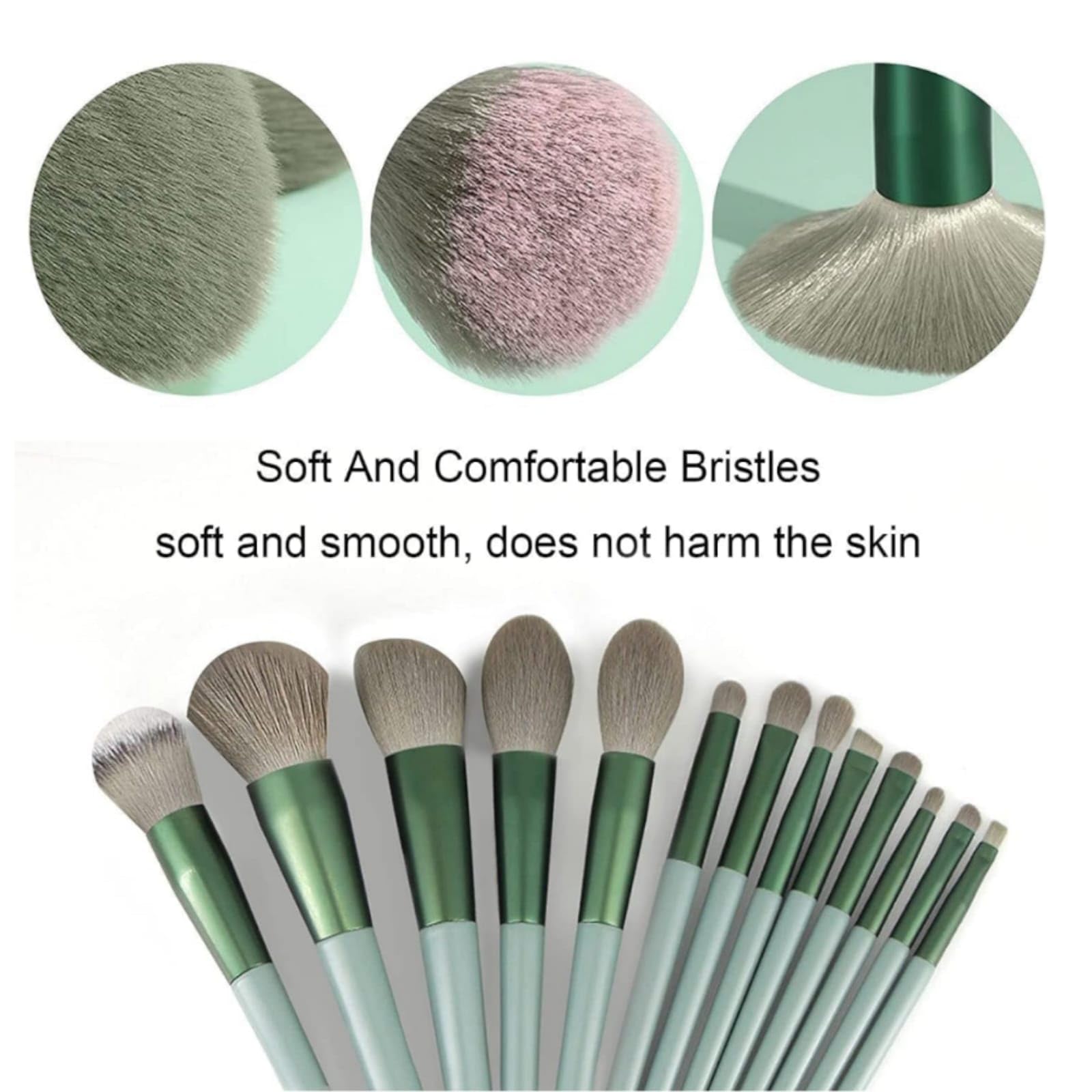 13-Piece Makeup Brush Set with Pouch - Image 3