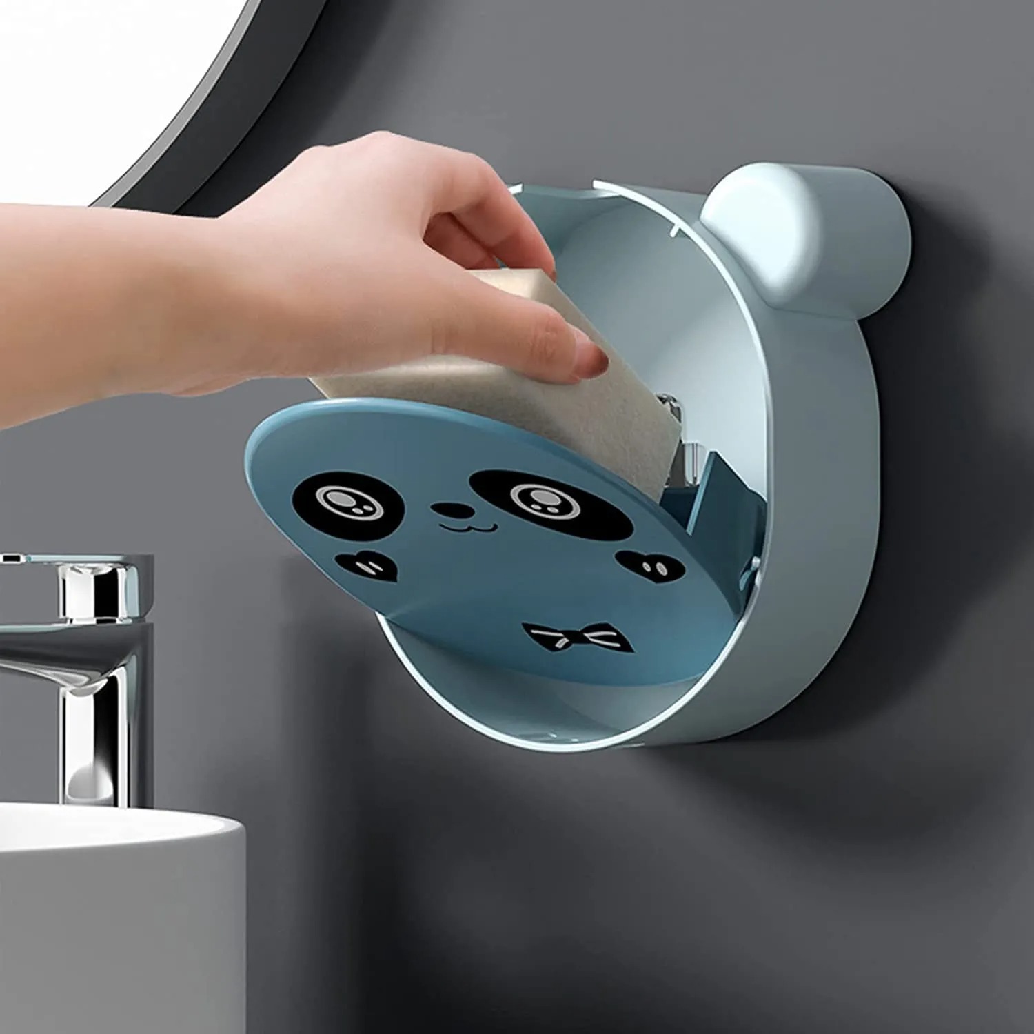 Cute Panda Wall-Mounted Soap Dish - Image 2