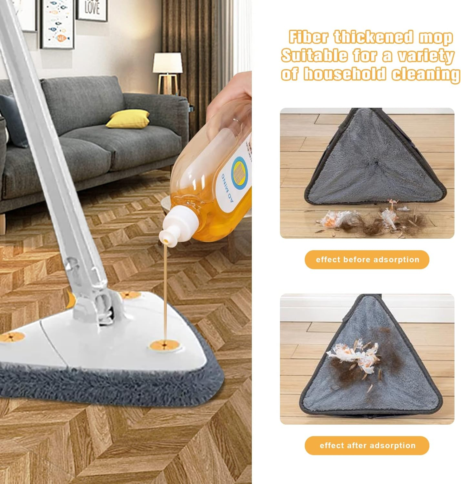 Triangle Microfiber Mop - Image 3