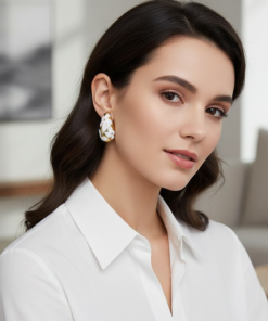 Flower Hollow Drop Earrings