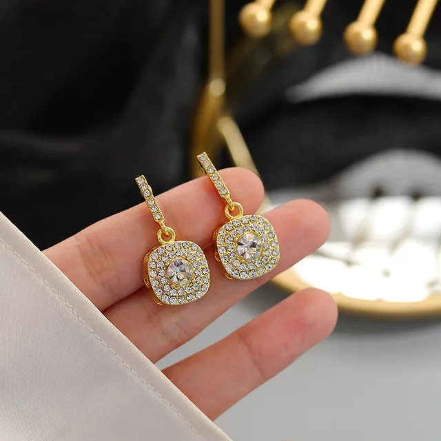 Crystal Dangle Earrings - Image 2