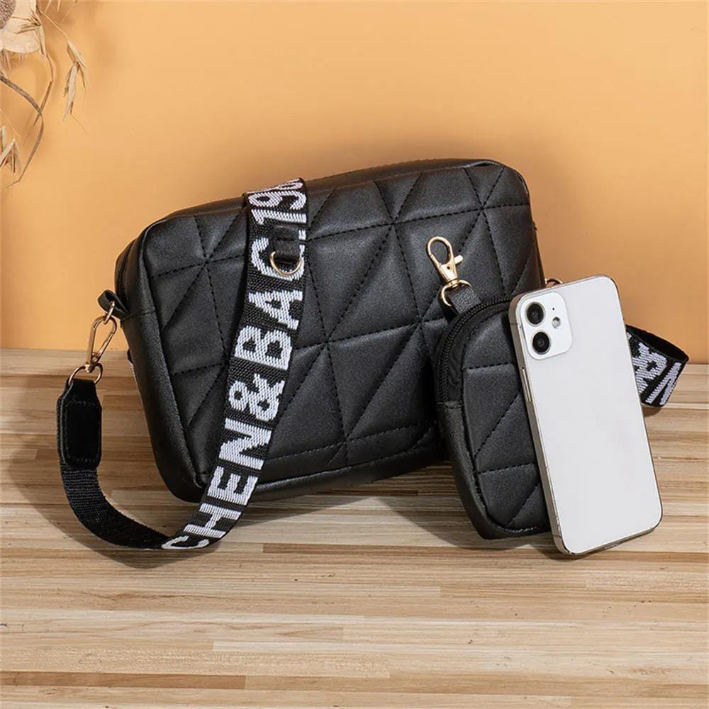 Black 2-Piece Crossbody Bag Set - Image 3