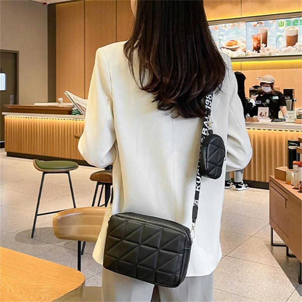Black 2-Piece Crossbody Bag Set - Image 4