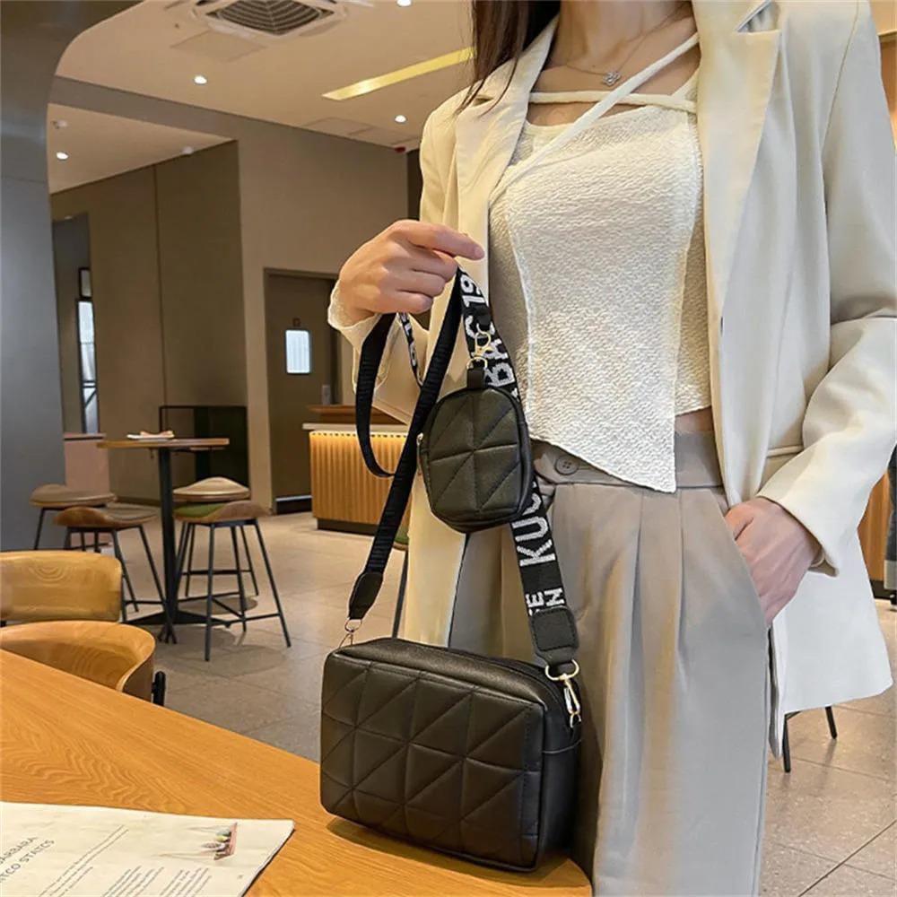 Black 2-Piece Crossbody Bag Set