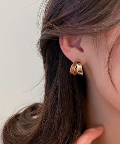 Dual Color Korean Earrings
