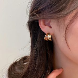 Dual Color Korean Earrings
