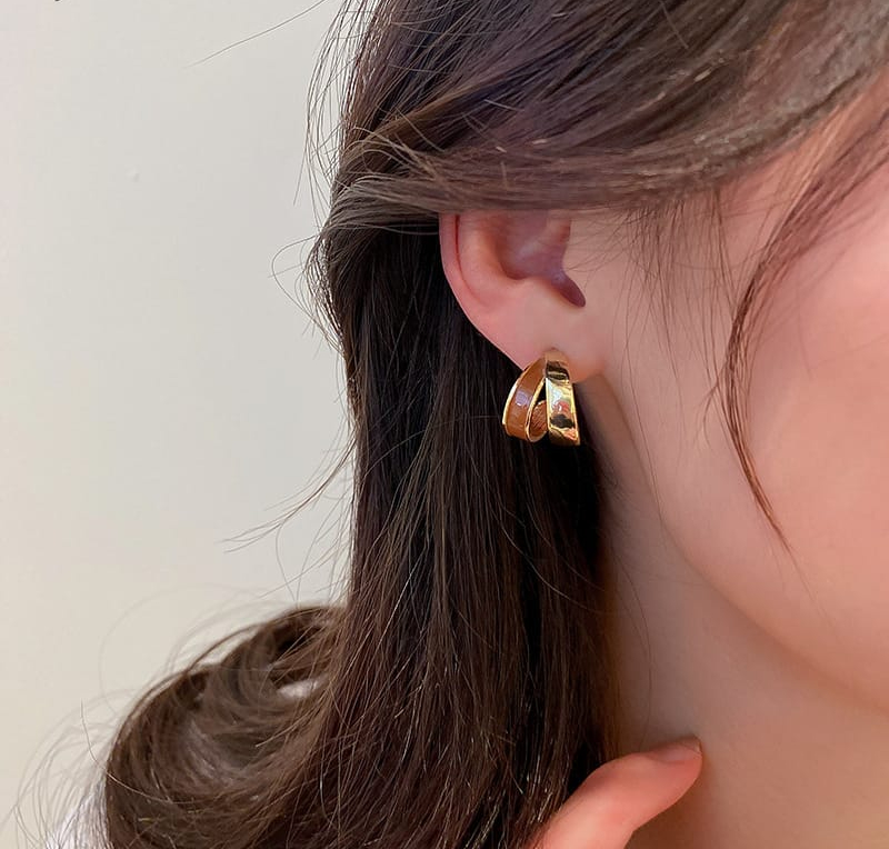 Dual Color Korean Earrings