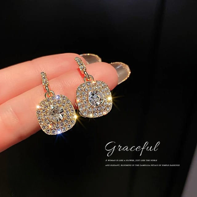 Crystal Dangle Earrings - Image 4