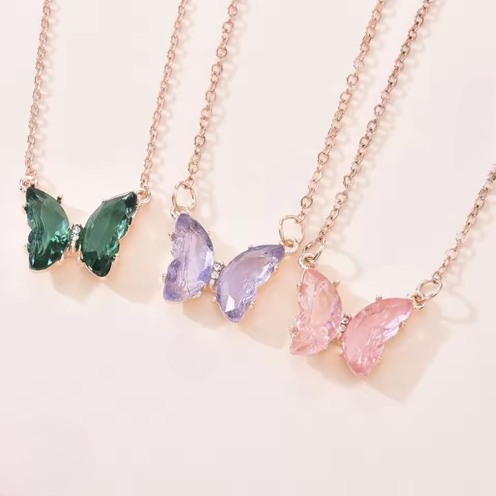 Crystal Butterfly Pendant