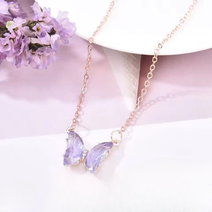 Crystal Butterfly Pendant - Image 2