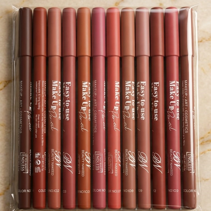 12-Piece Nude Lip Liner Set - Image 2