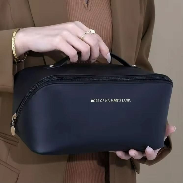 Large Travel Cosmetic Bag – Black - Image 2