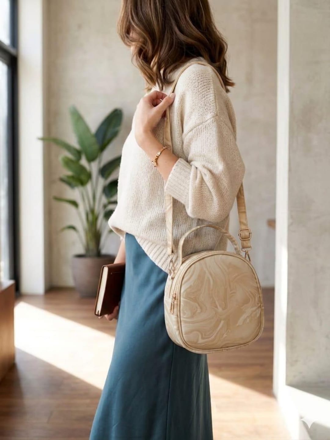 Marble Gloss Crossbody Bag - Image 2