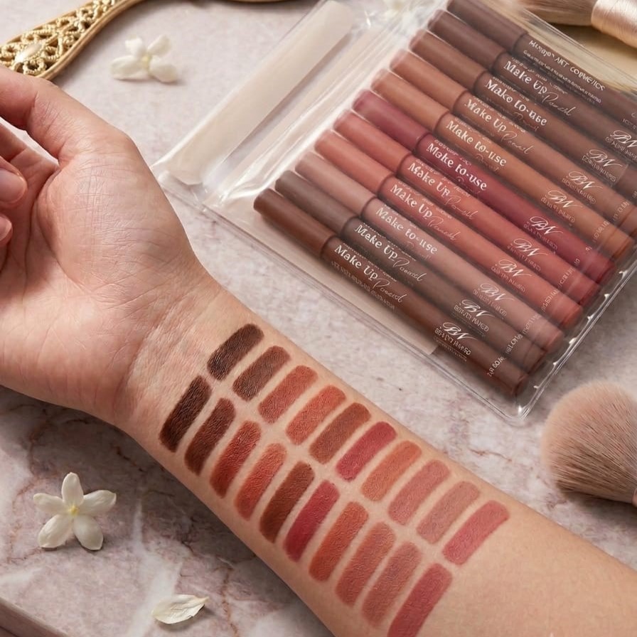 12-Piece Nude Lip Liner Set - Image 3
