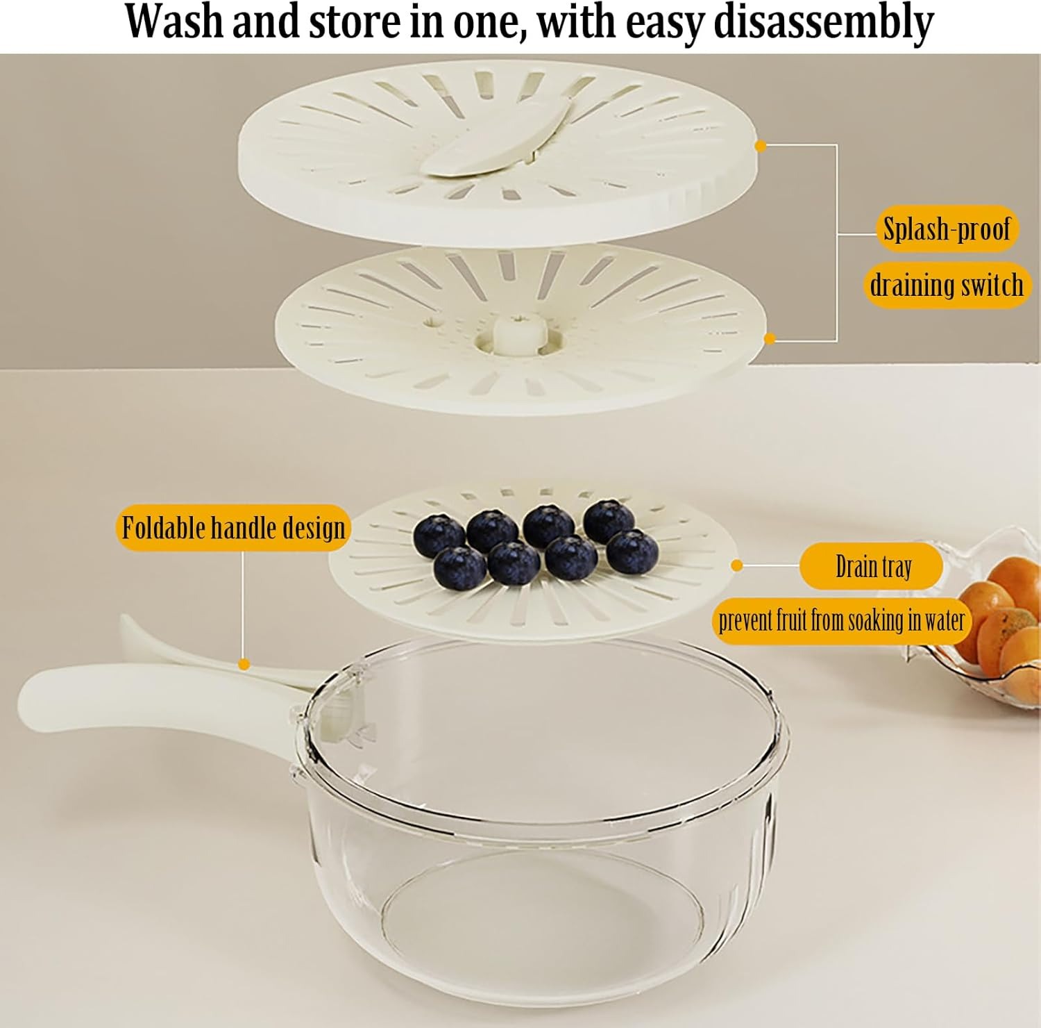 Kitchen Fruit Drain Basket - Image 3